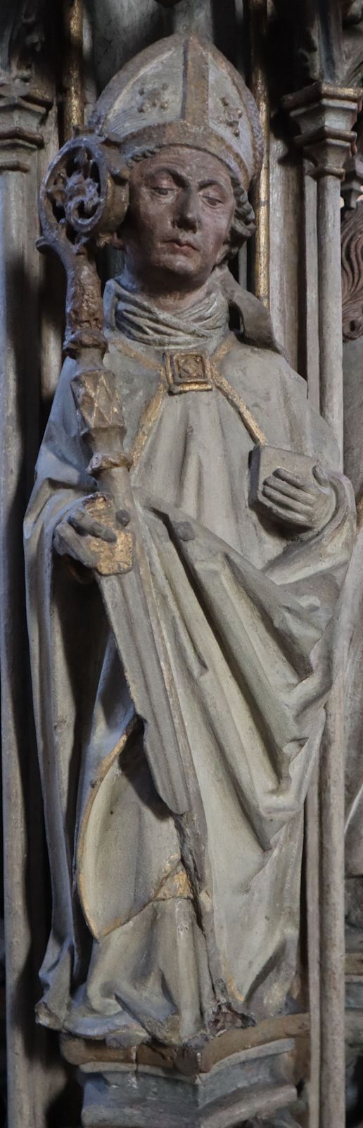 Statue, um 1497, am Sakramentshaus in der Stadtpfarrkirche St. Andreas in Ochsenfurt