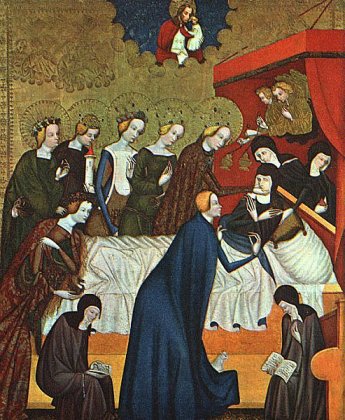 Meister von Heiligenkreuz in Österreich: Der Tod der Heiligen Klara, um 1400/1410, National Gallery of Art in Washington