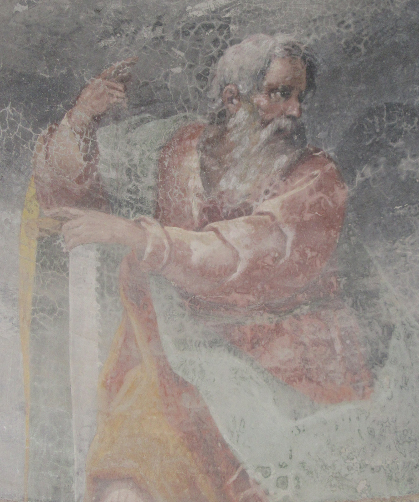 Fresko im Mausoleum der Konstantia, das angeblich ihren Mann, König Hannibalian, darstellt