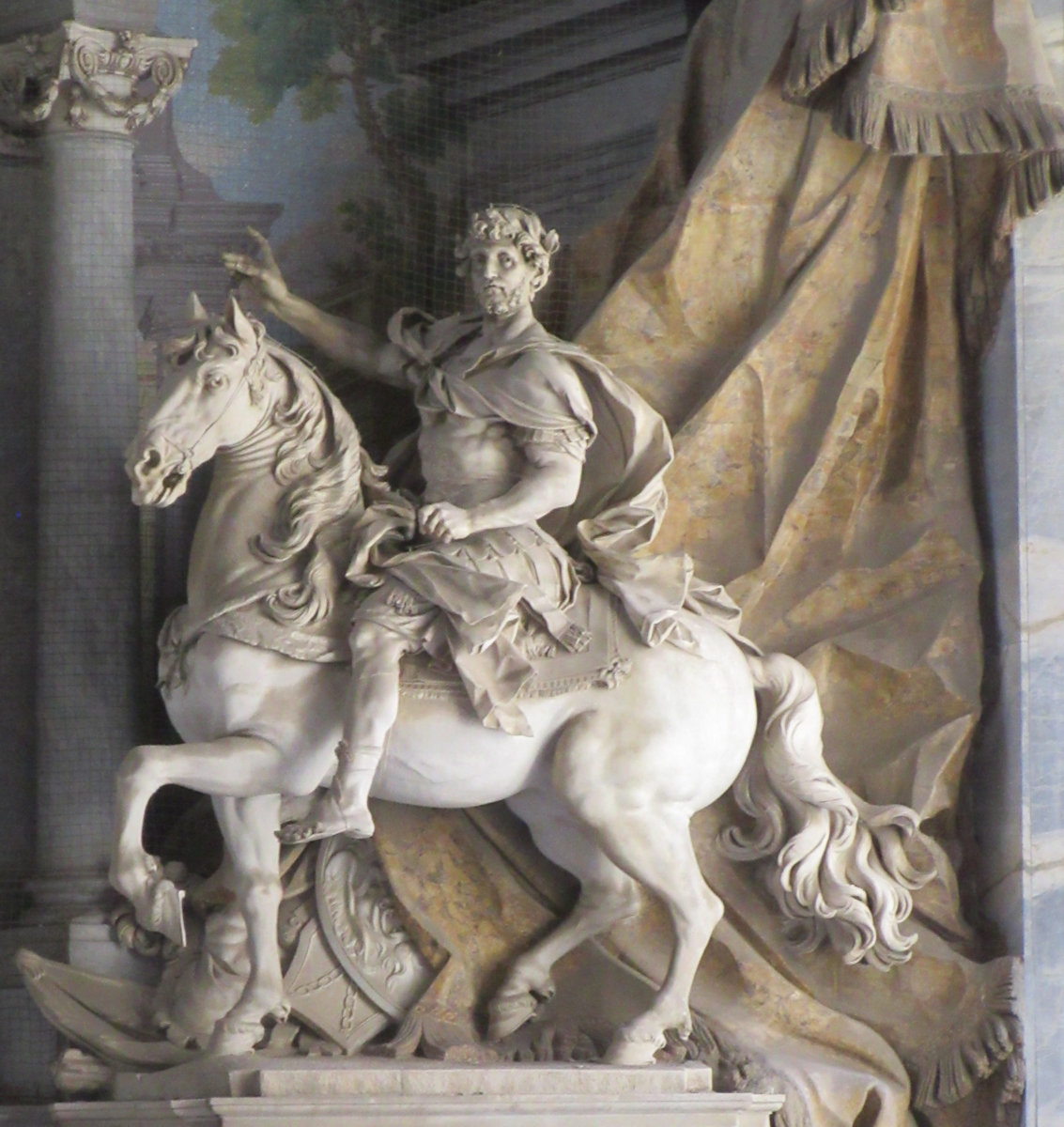 Lorenzo Bernini: Statue, 1670, in der rechten Loggia des Petersdoms in Rom