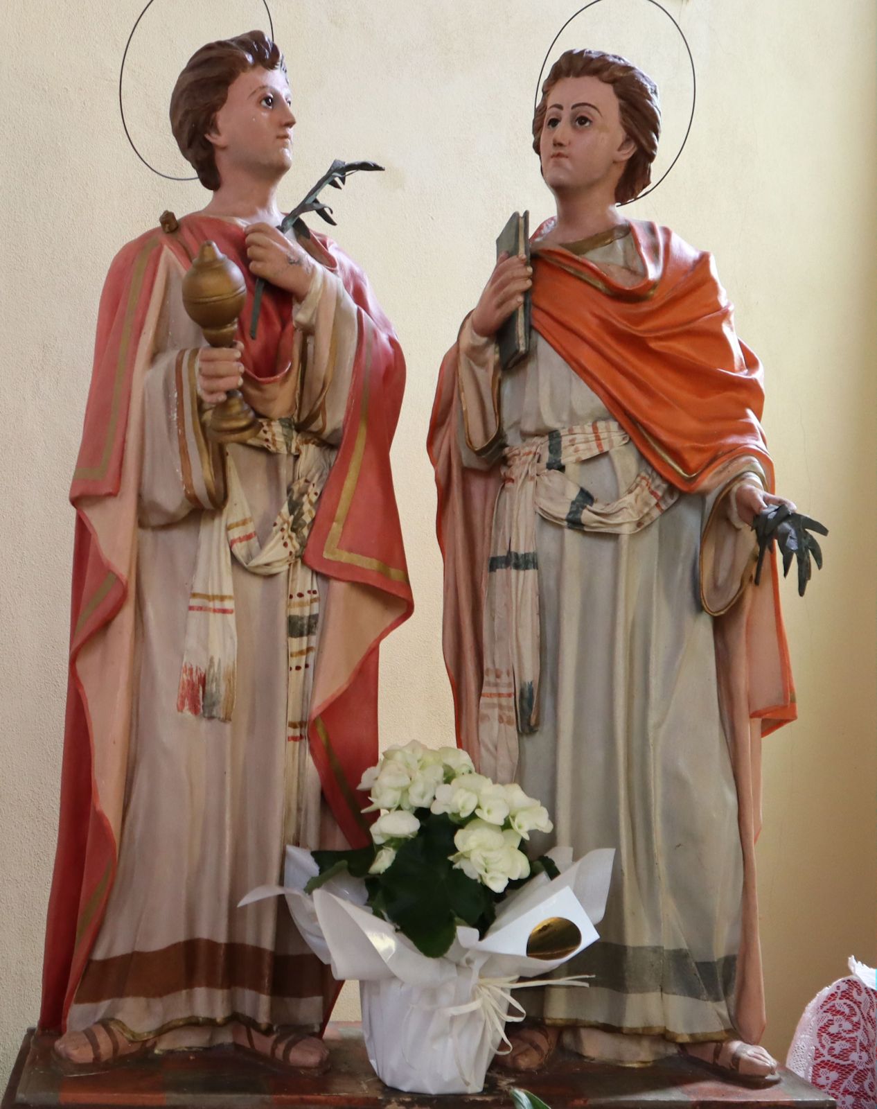 Statuen in der Kirche Santi Cosma e Damiano im Ortsteil San Cosma von Monselice bei Venedig