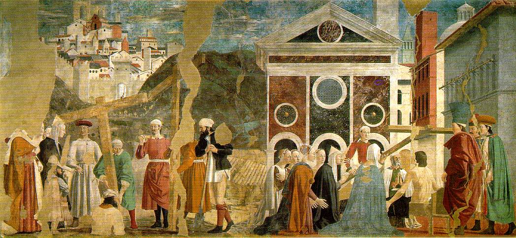 Piero della Francesca: Auffindung und Prüfung des wahren Kreuzes, um 1460, in der Chiesa San Francesco in Arezzo