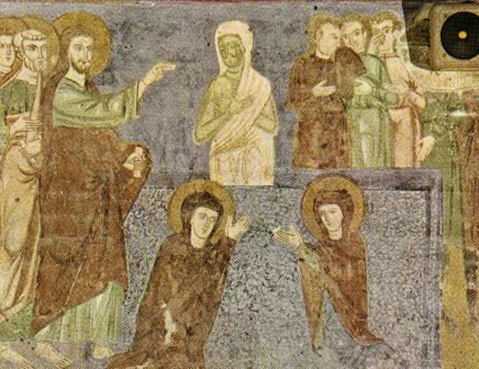 Fresko: Die Auferweckung des Lazarus, in der Kirche San Zeno in Verona