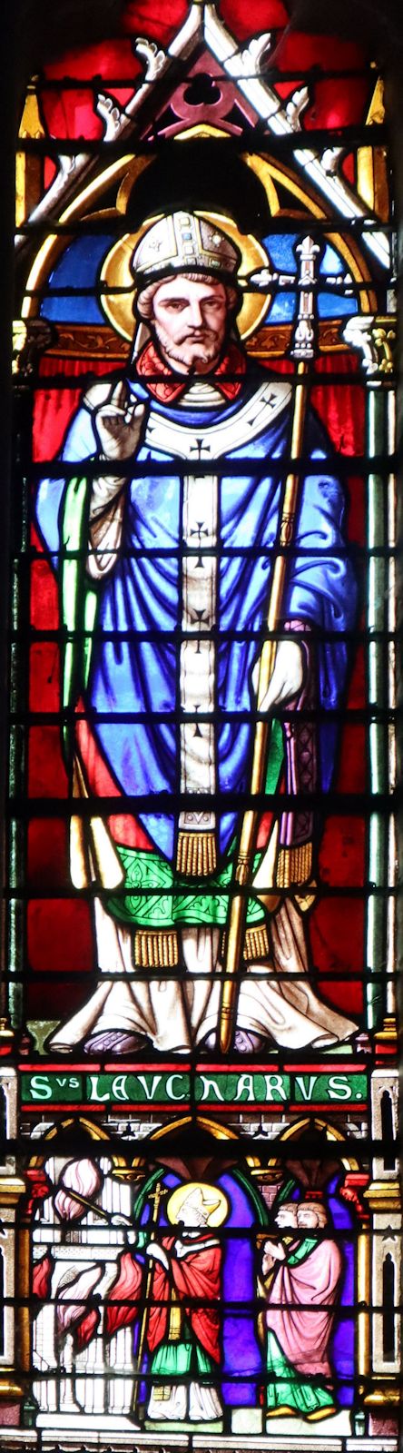 René Échappé: Glasfenster, 1859, in der Kathedrale in Dol-de-Bretagne