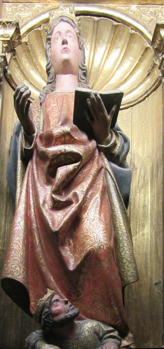 Statue in der Lucia geweihten Kapelle in der Kathedrale in Toledo