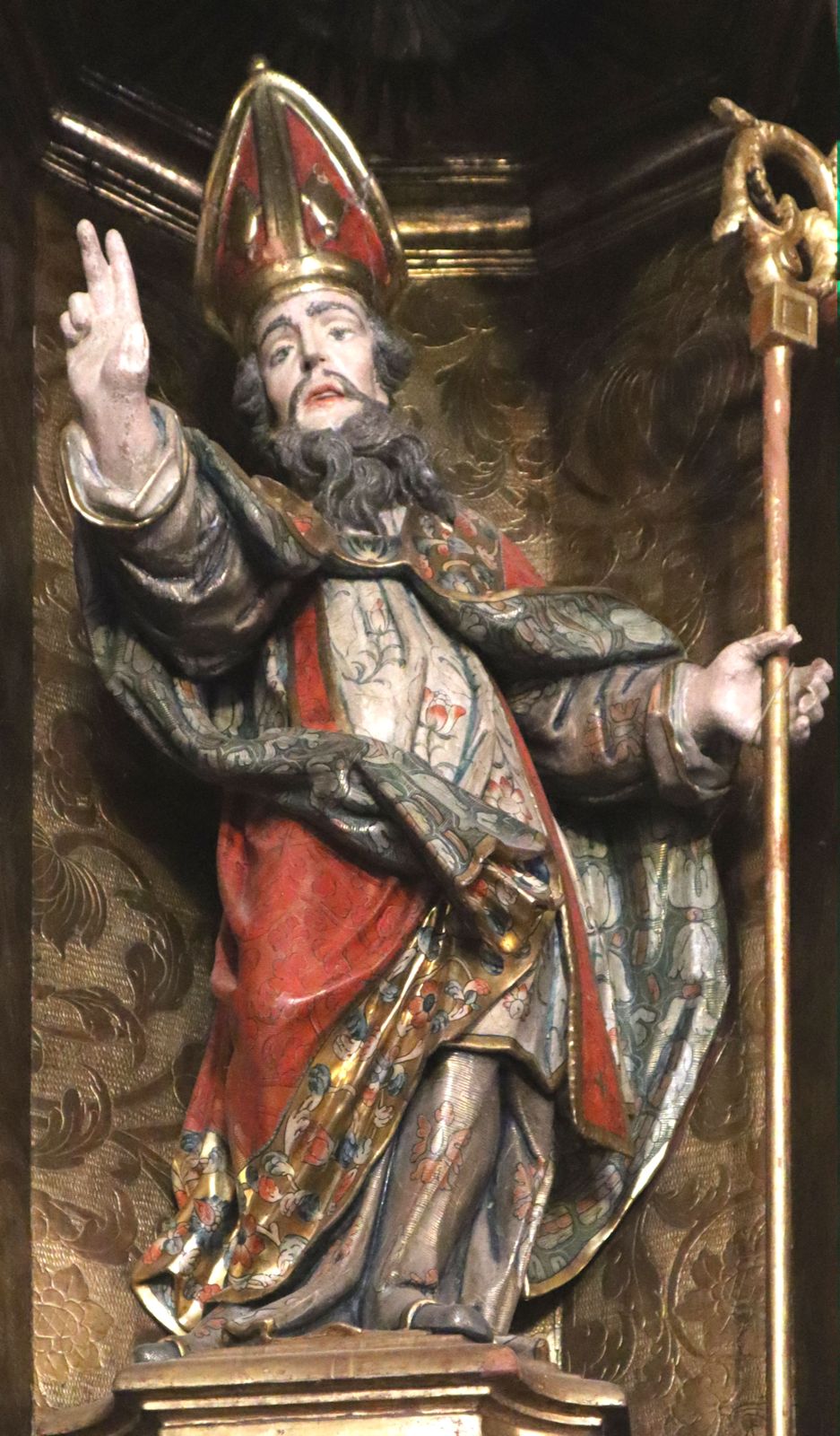 Altarstatue in der Kirche in Boule-d'Amont