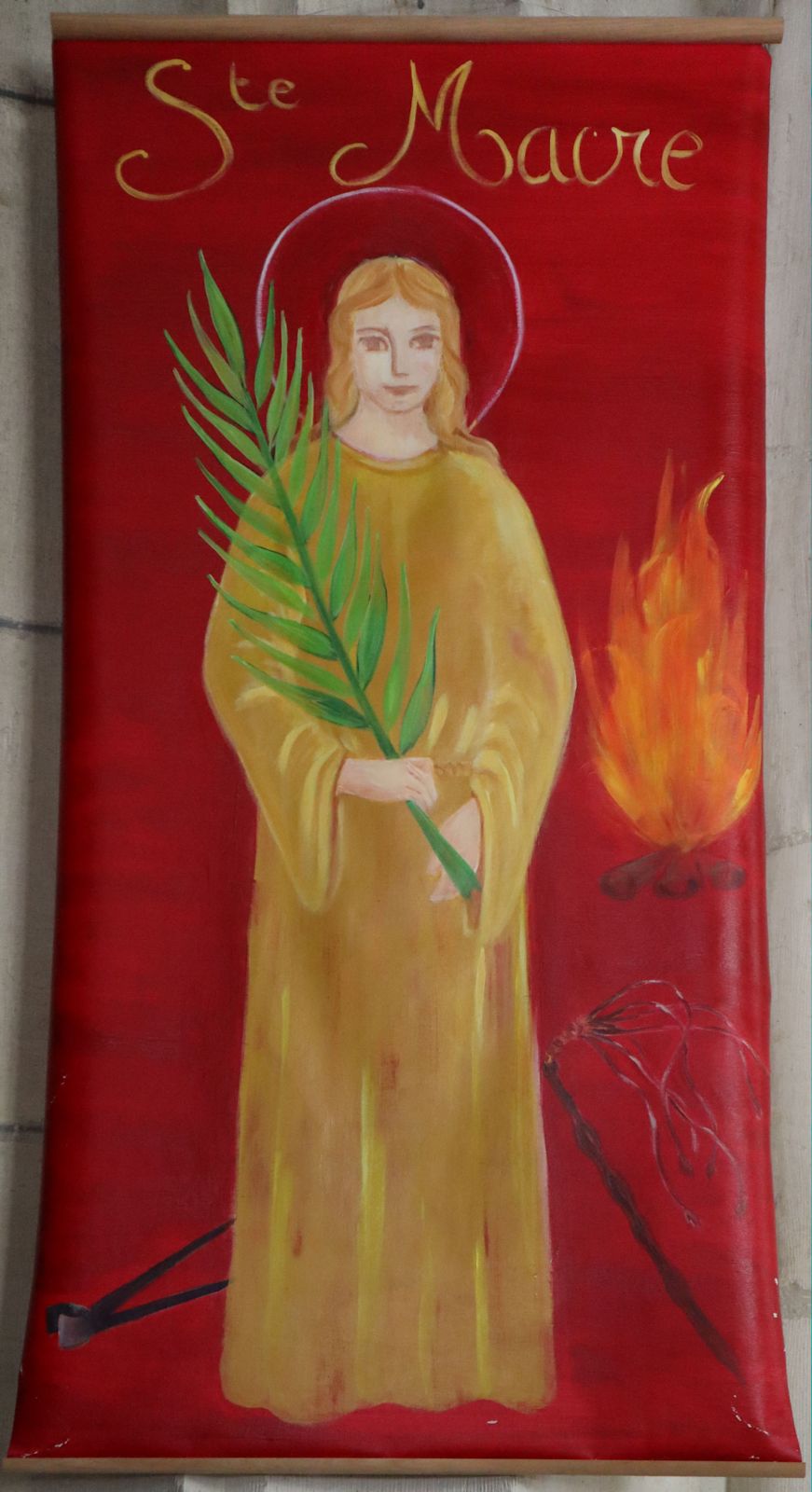 Wallfahrtsbanner in der Pfarrkirche in Fismes