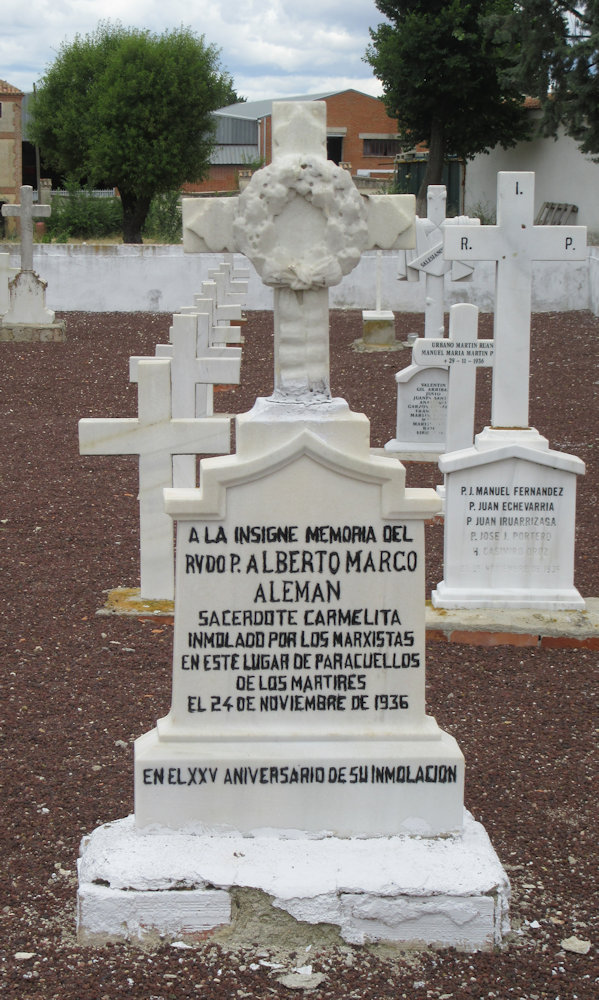 Grabstein auf dem Märtyrerfriedhof Paracuellos del Jamara