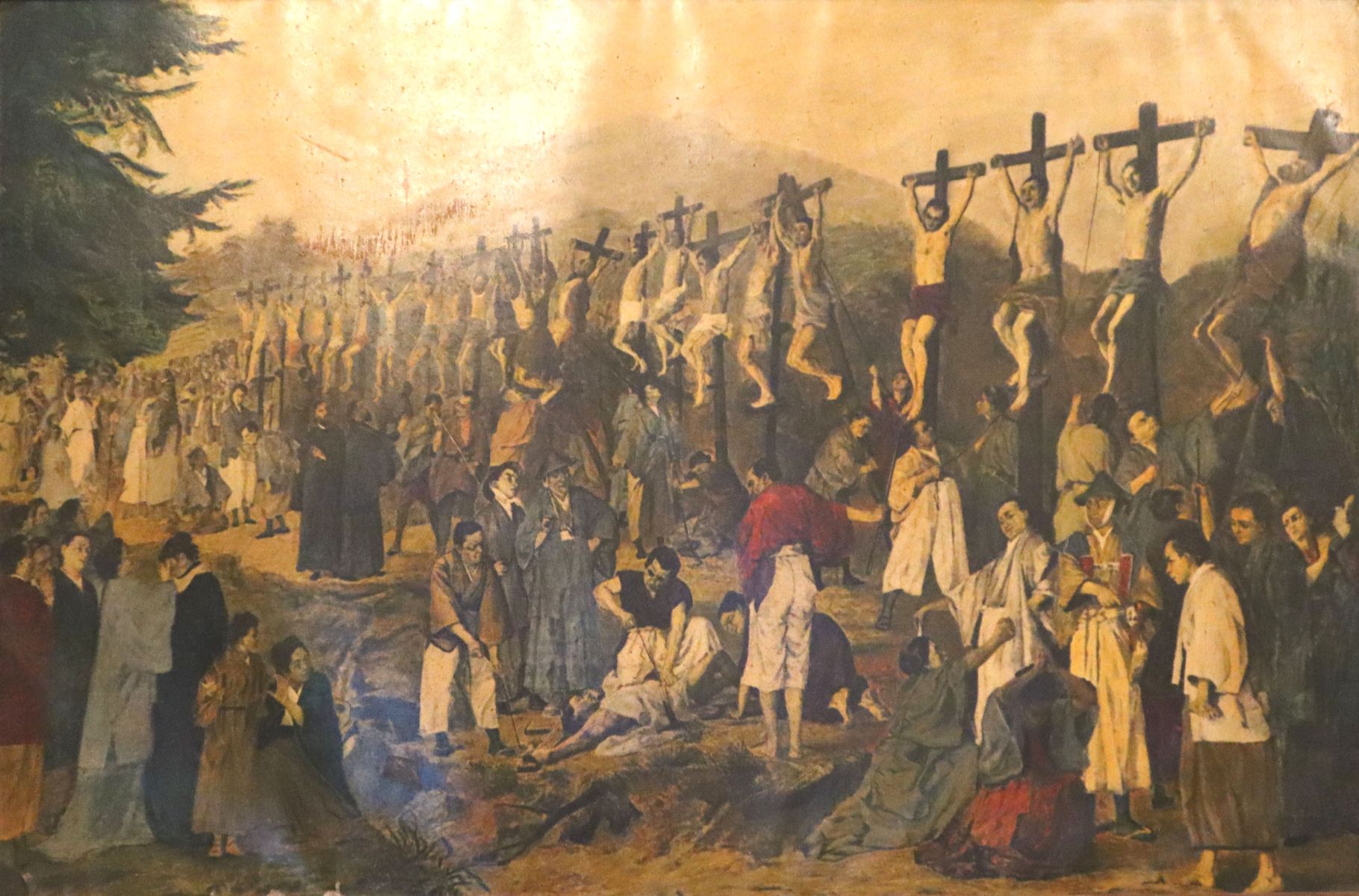 Bild, 19. Jahrhundert, in der Ōura-Kirche in Nagasaki, Reproduktion in der Pfarrkirche in Sérignan bei Béziers in Frankreich