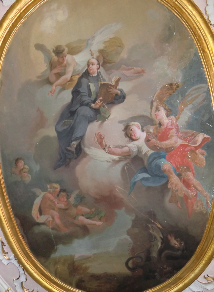 Franz Anton Zeller: Verherrlichung des Magnus, 1751/52, Decken-Ölbild in der Magnus-Kapelle der Basilika St. Mang in Füssen