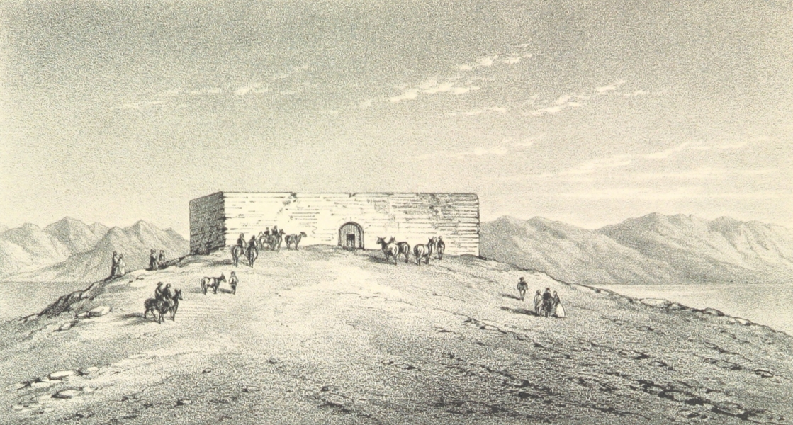Mose-Kloster in Abydos um 1850, aus: George
Thomas: The Wanderer in Arabia, 1855, in der British Library in London