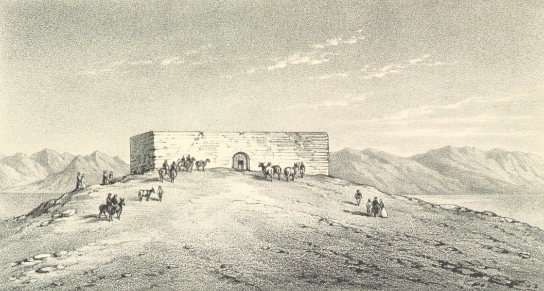 Mose-Kloster in Abydos um 1850, aus: George
Thomas: The Wanderer in Arabia, 1855, in der British Library in London