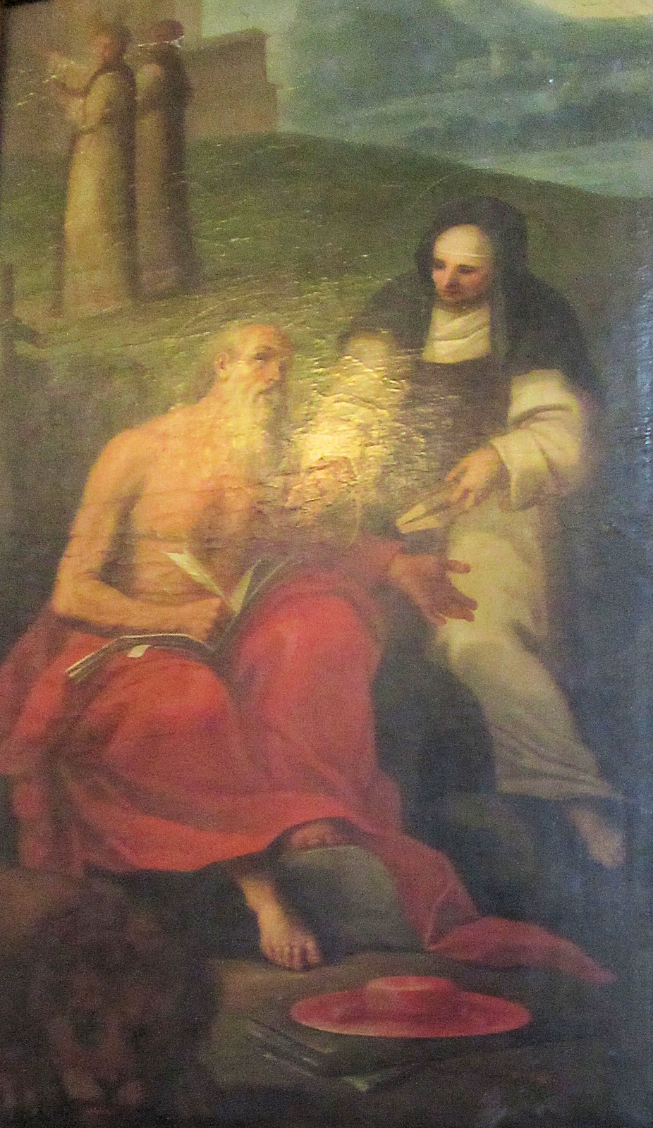 Altarbild: Marcella mit Hieronymus, 18. Jahrhundert, in der Kirche Santi Bonifacio e Alessio in Rom