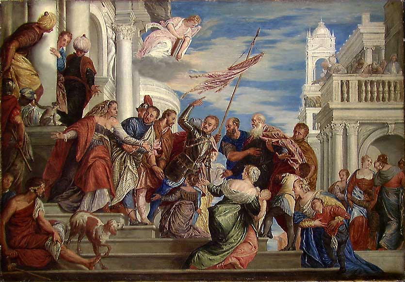 Kopie nach dem Original von Paolo Veronese: Das Martyrium von Marcus, Marcellianus und Sebastian,1565, in der Nasjonalgalleriet in Oslo