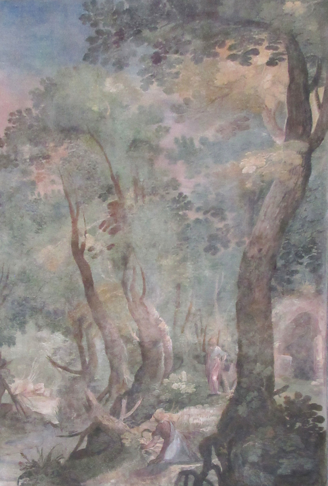 Fresko: Das Martyrium von Marcellinus und Petrus im Wald von Lorbeerbäumen, um 1600, in der Kirche San Vitale in Rom