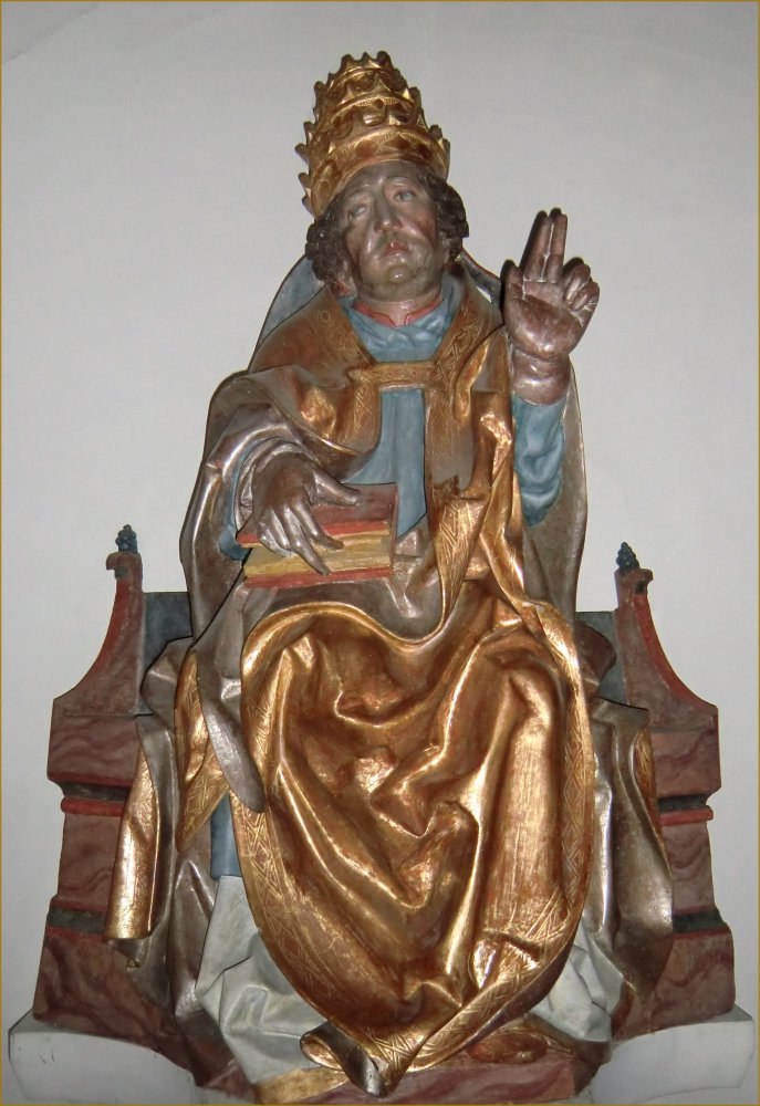 Martin Lebzelter: Statue, um 1510, in der Marcellus I. geweihten Kirche in Delémont