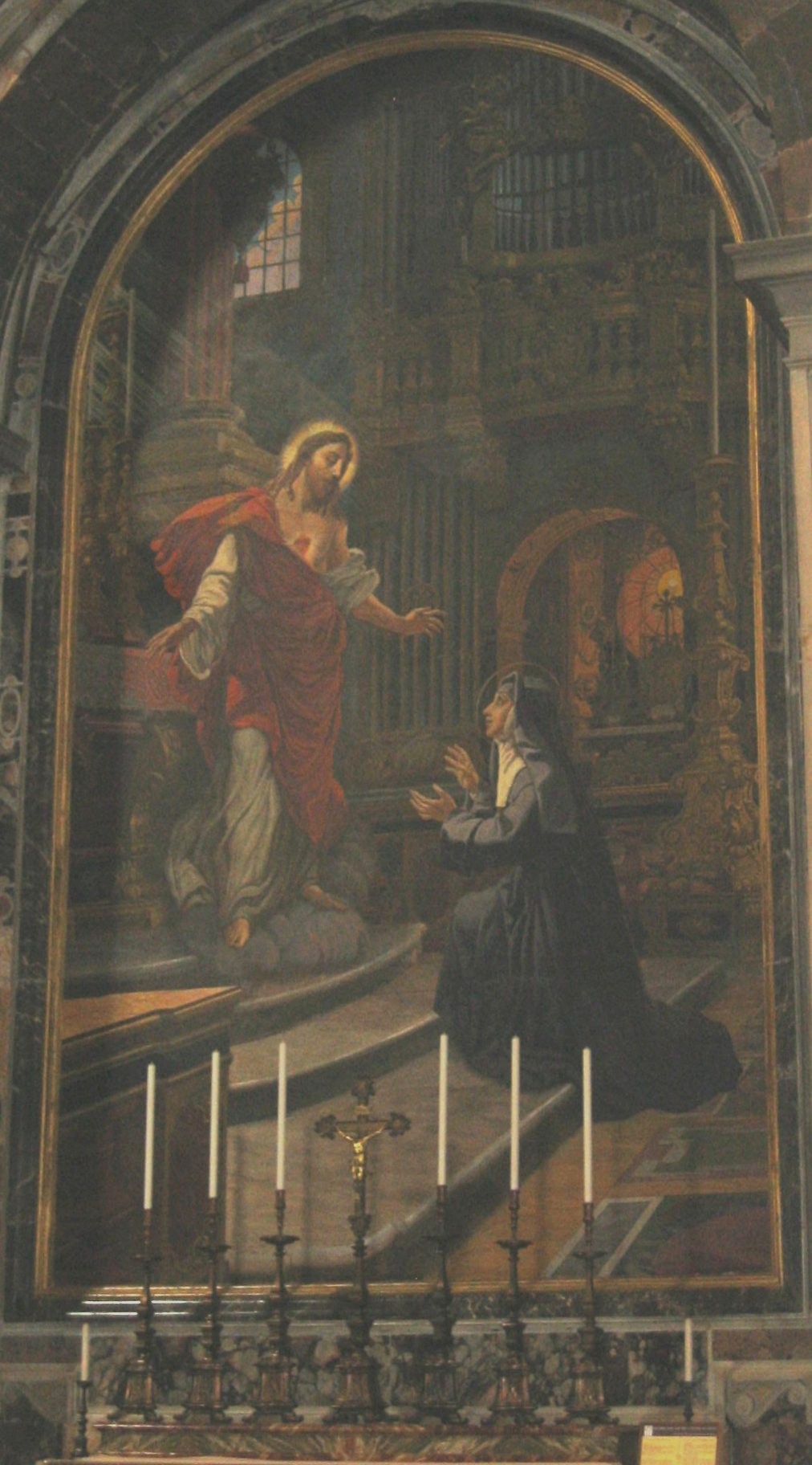 Herz-Jesu-Altar: Die Visionen der Margareta Maria, im Petersdom in Rom