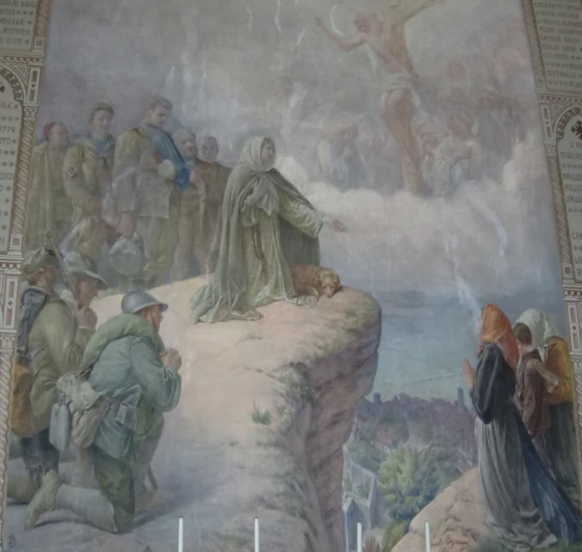 Andachtsbild für die Gefallenen der Landschaft Etruskien und des italienisch-österreichischen Krieges, 1917, im Santuario bei Cortona