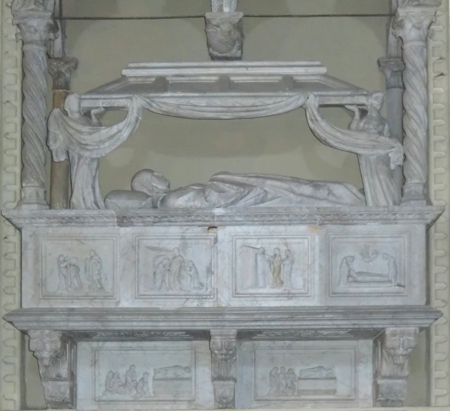 Angelo und Francesco di Pietro: Marmorsarg, 1362, im Santuario bei Cortona