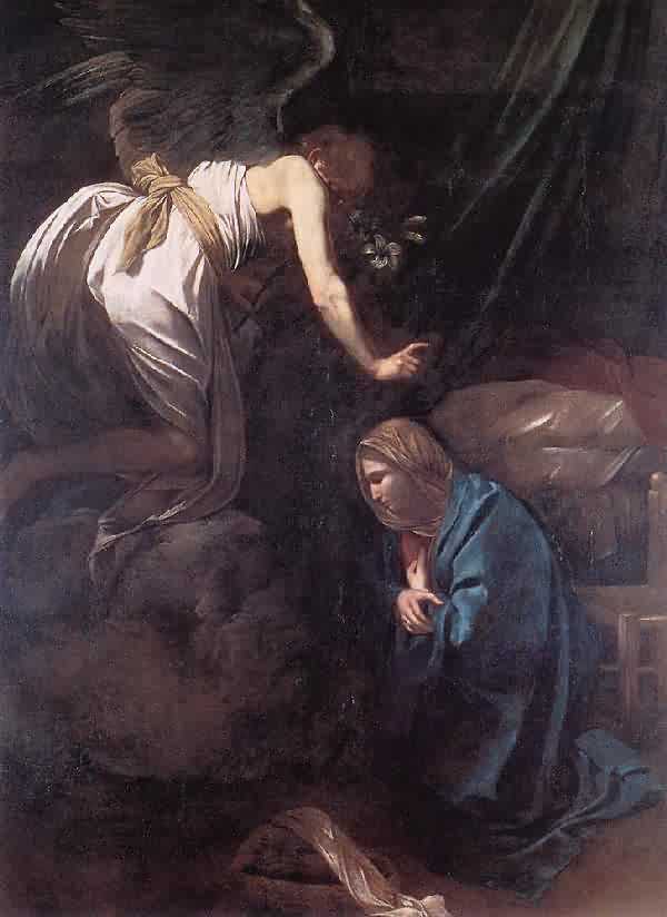 Caravaggio: Ankündigung der Geburt Jesu, 1608/09, Musée des Beaux-Arts in Nancy
