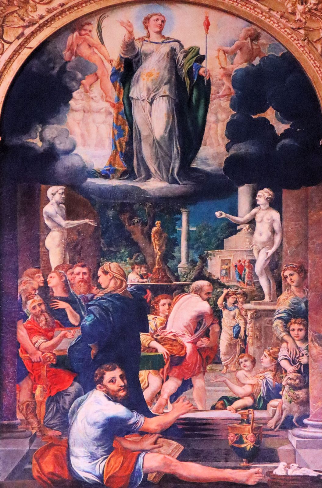 Girolamo Mazzola Bedoli: Altarbild, um 1540, im Oratorium der Unbefleckten Empfängnis an der Kirche San Francesco del Prato (Kopie), Original jetzt in der Nationalgalerie in Parma
