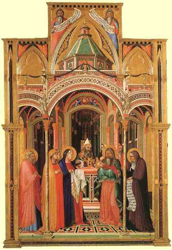 Ambrogio Lorenzetti: Altarbild, 1342, in der Galleria degli Uffizi in Florenz