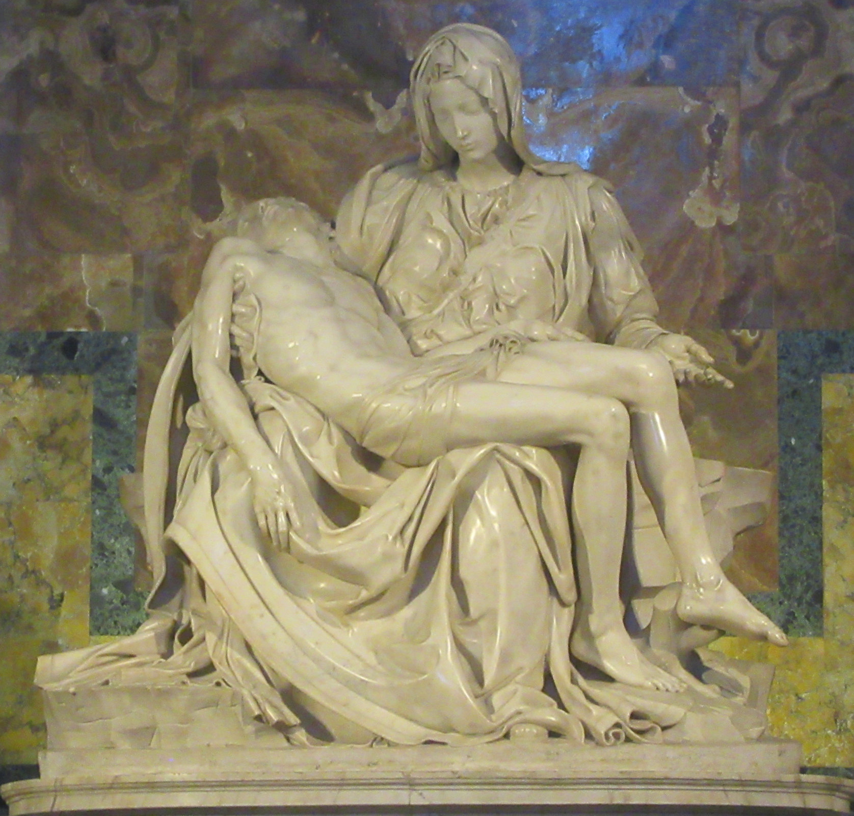 Michelangelo: „Pietà”, „unsere Herrin vom Mitleid”, 1498/1499, im Petersdom in Rom