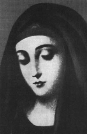 Portrait, gemalt von ihrem Seelenführer Hernando de la Cruz