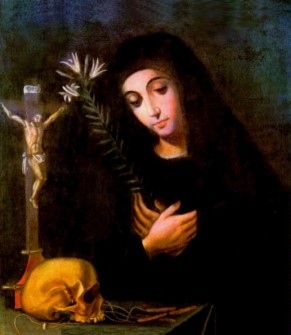Andachtsbild, gemalt vom Dominikaner Gustavo Amigó Jansen, 19. Jahrhundert