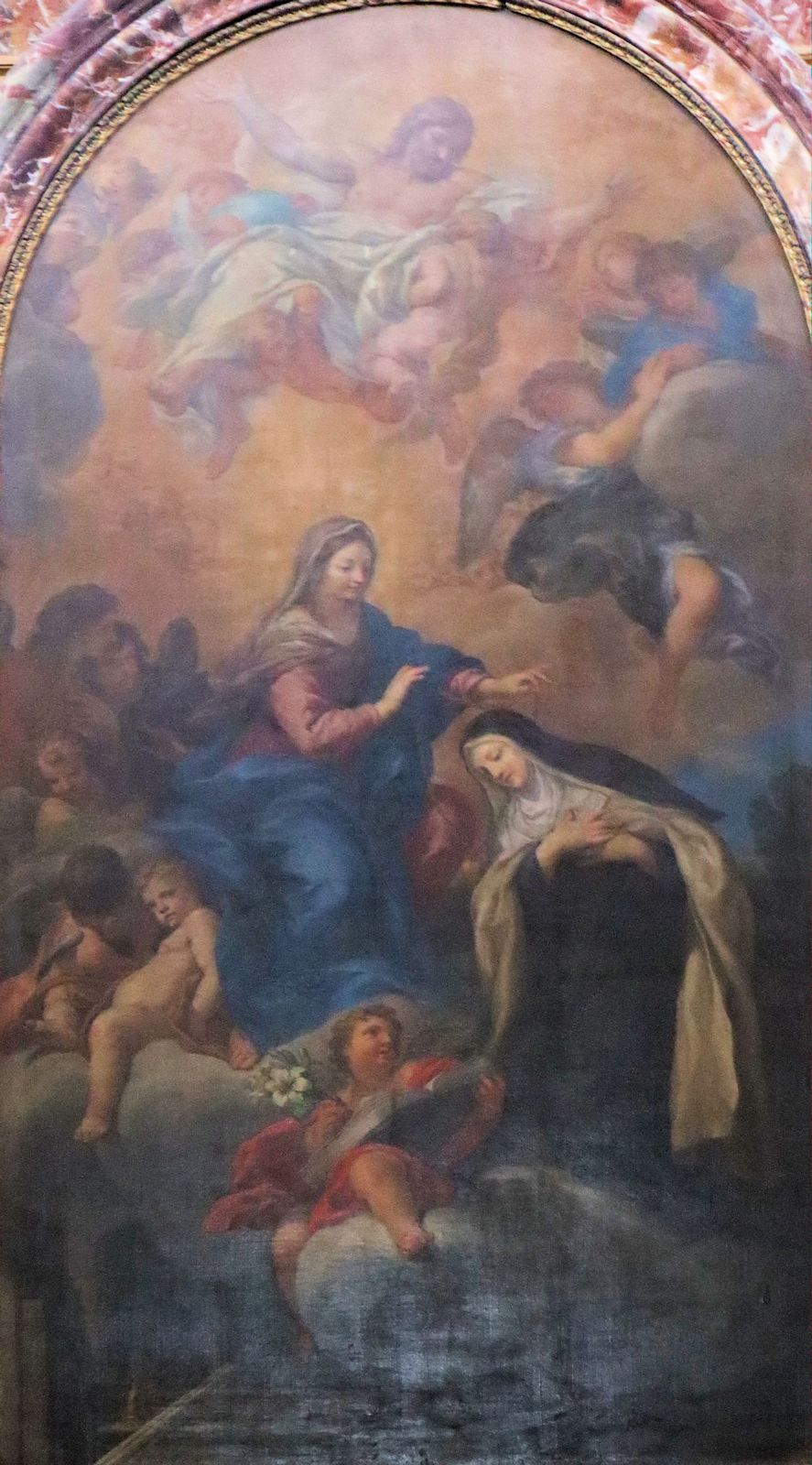 Ciro Ferri: Maria segnet Maria Magdalena von Pazzi, 1684, Bild am Hochaltar in der Kirche Santa Maria Maddalena dei Pazzi in Florenz