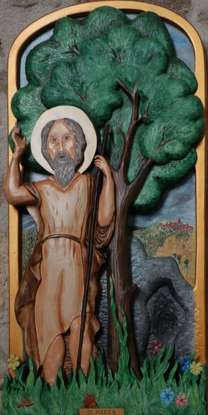 Bildnis in der ehemaligen Klosterkirche in Évaux-les-Bains