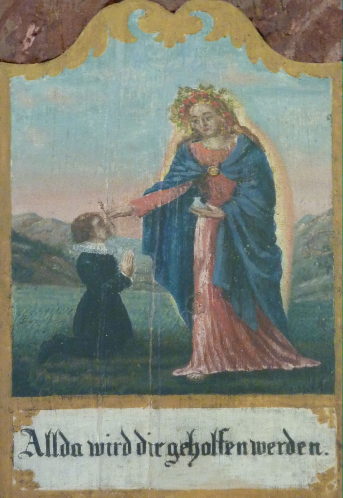 Gnadenbild, von Wilhelms Vater in Auftrag gegeben, 1582, in der Wallfahrtskirche in Flochberg