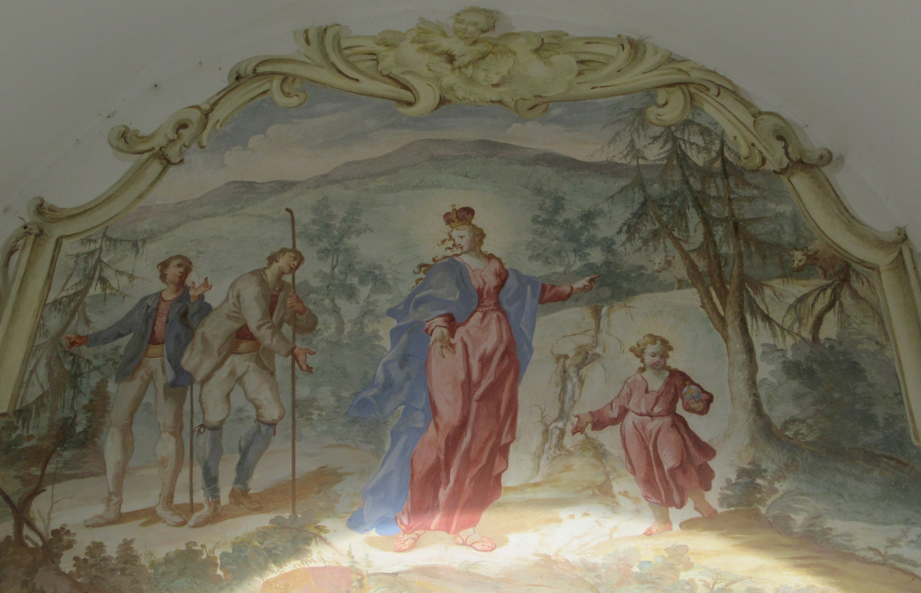 Fresko in der Wallfahrtskirche Heiligwasser