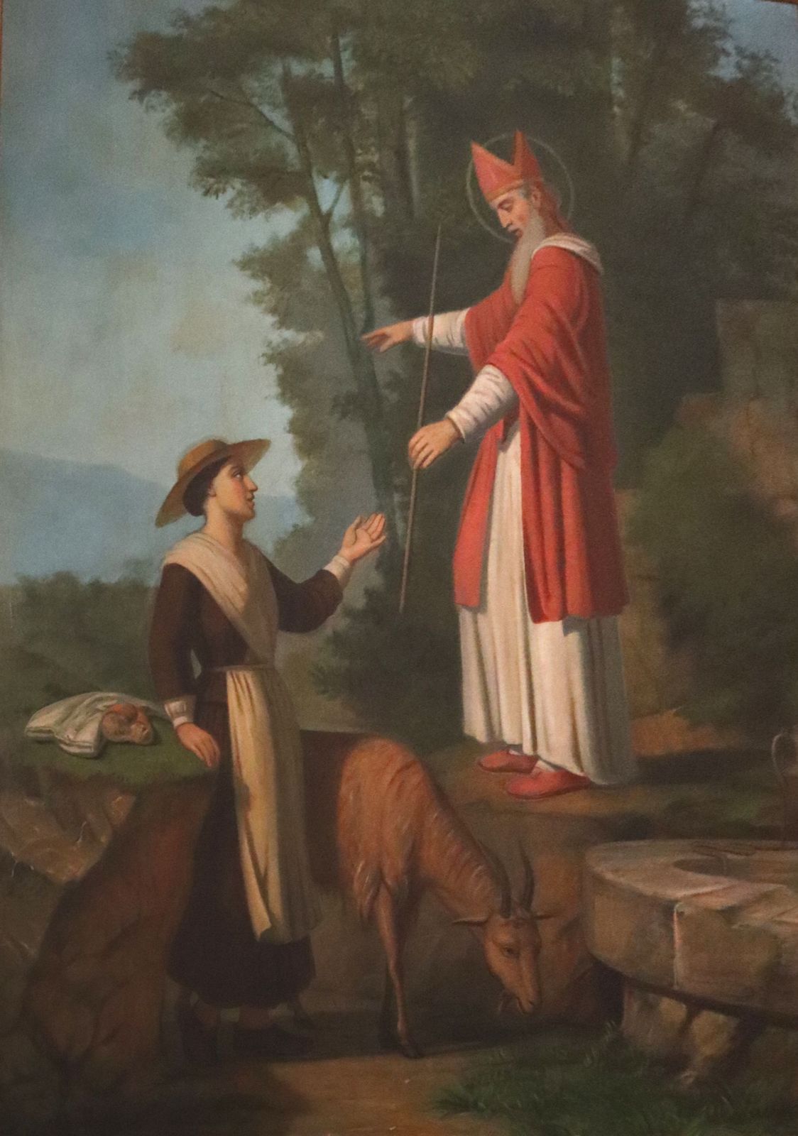 Mauritius erscheint 1664 Benoîte Rencurel und bereitet sie auf die Erscheinungen von Maria vor, im Sanktuarium bei Saint-Étienne-le-Laus