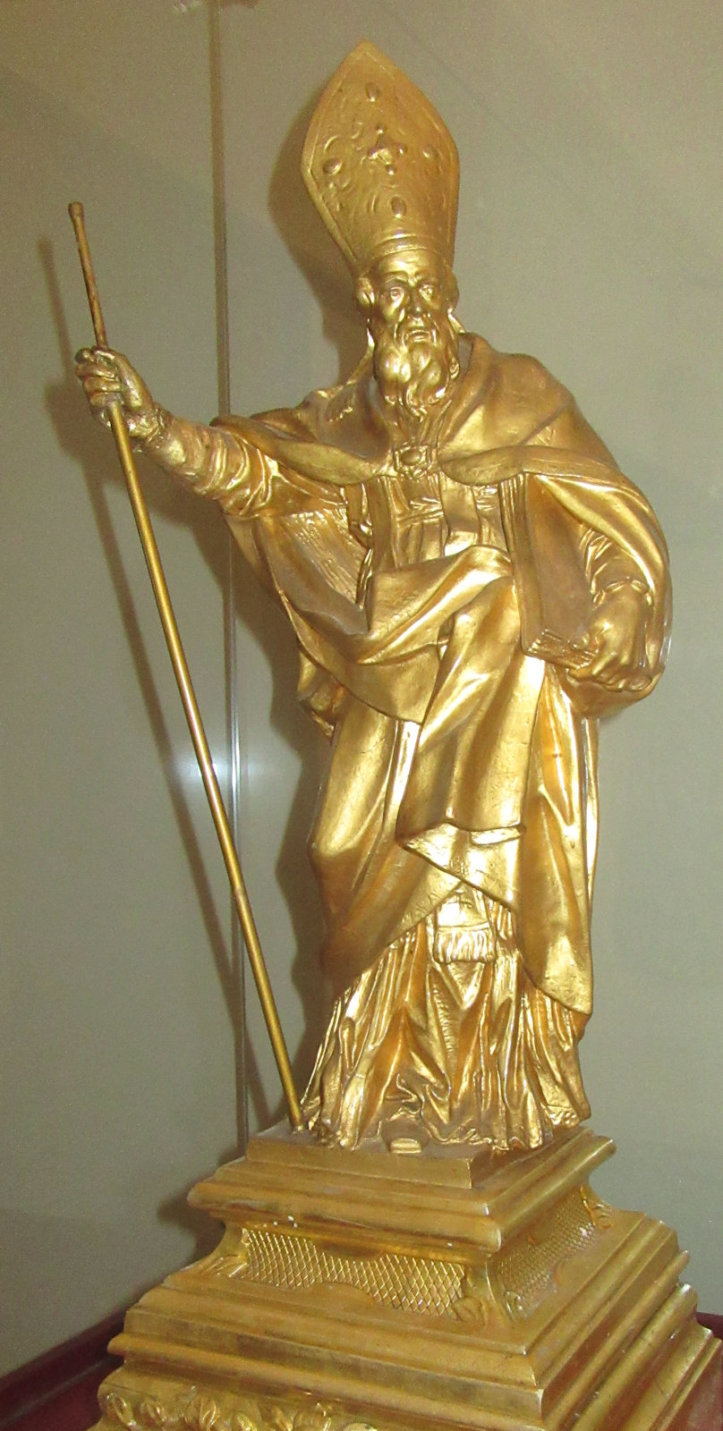 Ignazio Marabitte: vergoldete Terrakottastatue, um 1753, im Diözesanmuseum in der Kathedrale in Monreale