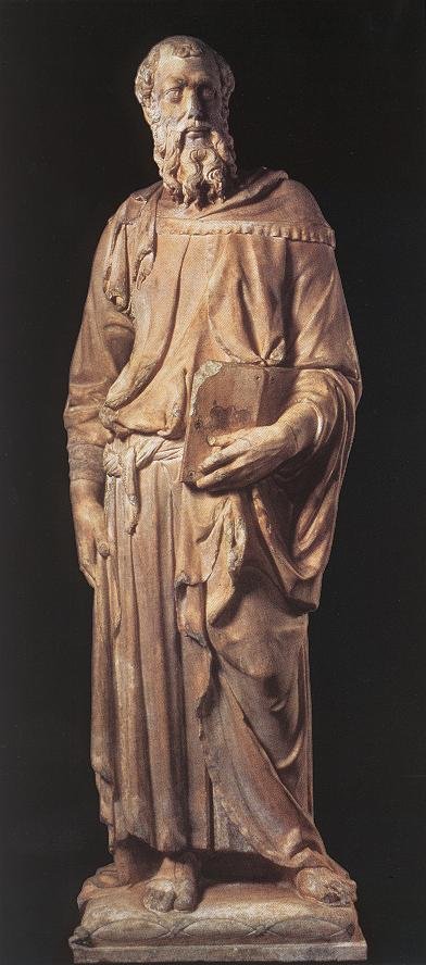 Donatello: Marmorstatue, 1411, an der Kirche Orsanmichele in Florenz, heute im Museo Nazionale del Bargello in Florenz