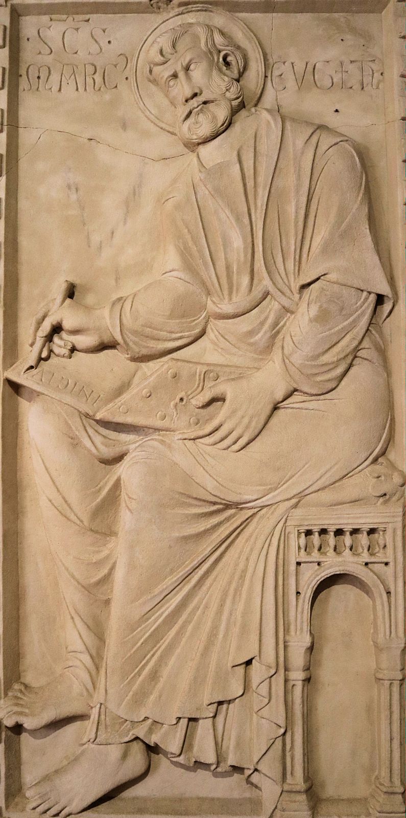 Terrakotta-Relief, im Museum des Domes San Marco in Venedig