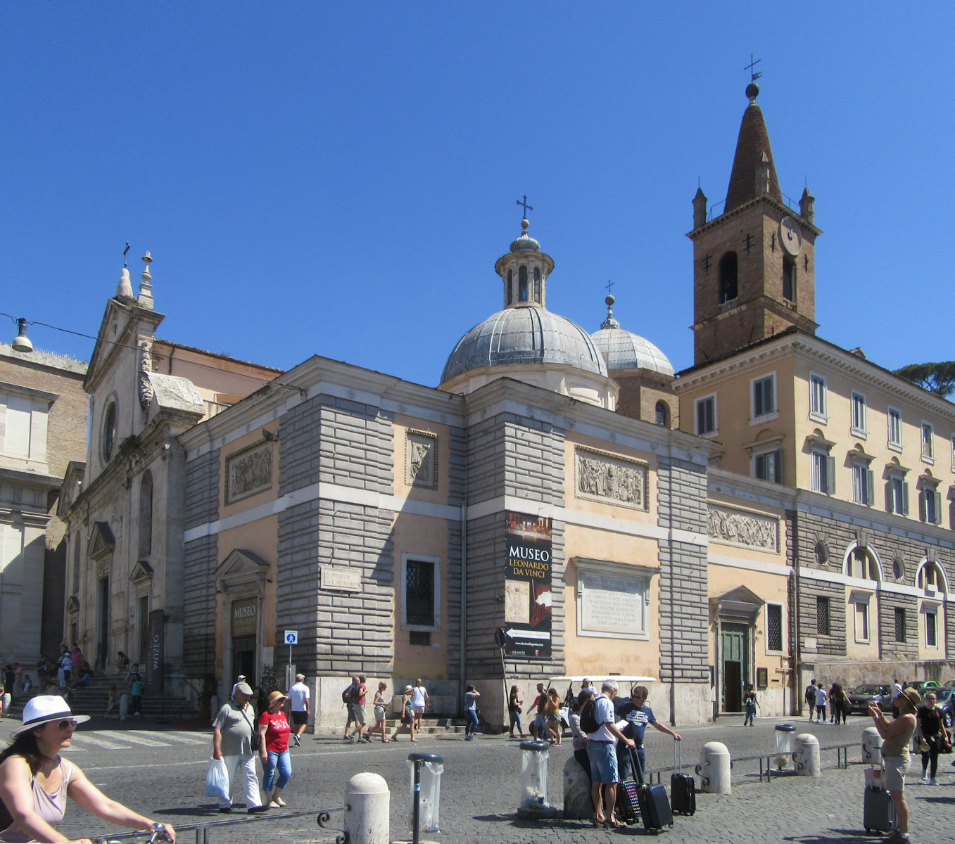 Kirche Santa Maria del Popolo mit dem Augustinerkloster - heute Museum Leonardo da Vinci -, in dem Luther während seines Rom-Aufenthaltes wohnte