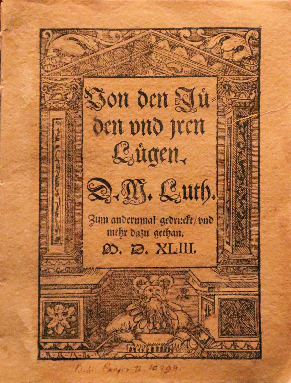 Luthers Hetzschrift „Von den Juden und iren Lügen”, 1543, im Lutherhaus in Wittenberg