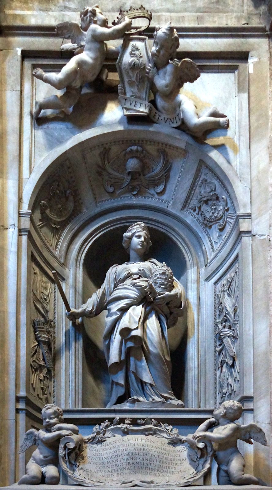 Gian Lorenzo Bernini: Grabmal „Ehre und Ruhm Italiens” der Mathilde, 1633/1634. in den vatikanischen Grotten im Petersdom