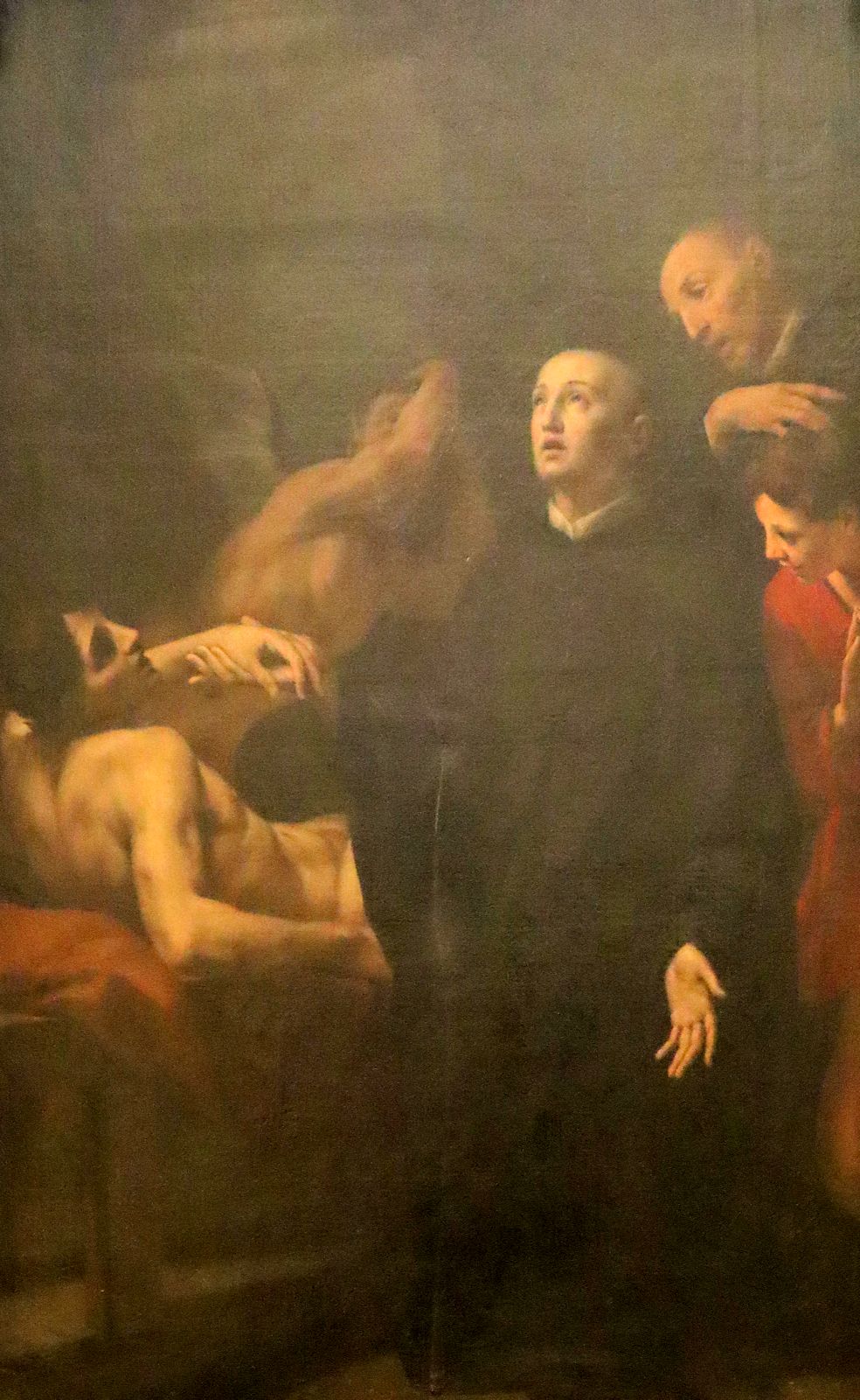 Francesco Mancini; Maurus heilt einen Kranken, Altarbild, 1703, in der Kirche des Klosters Santa Maria del Monte in Cesena