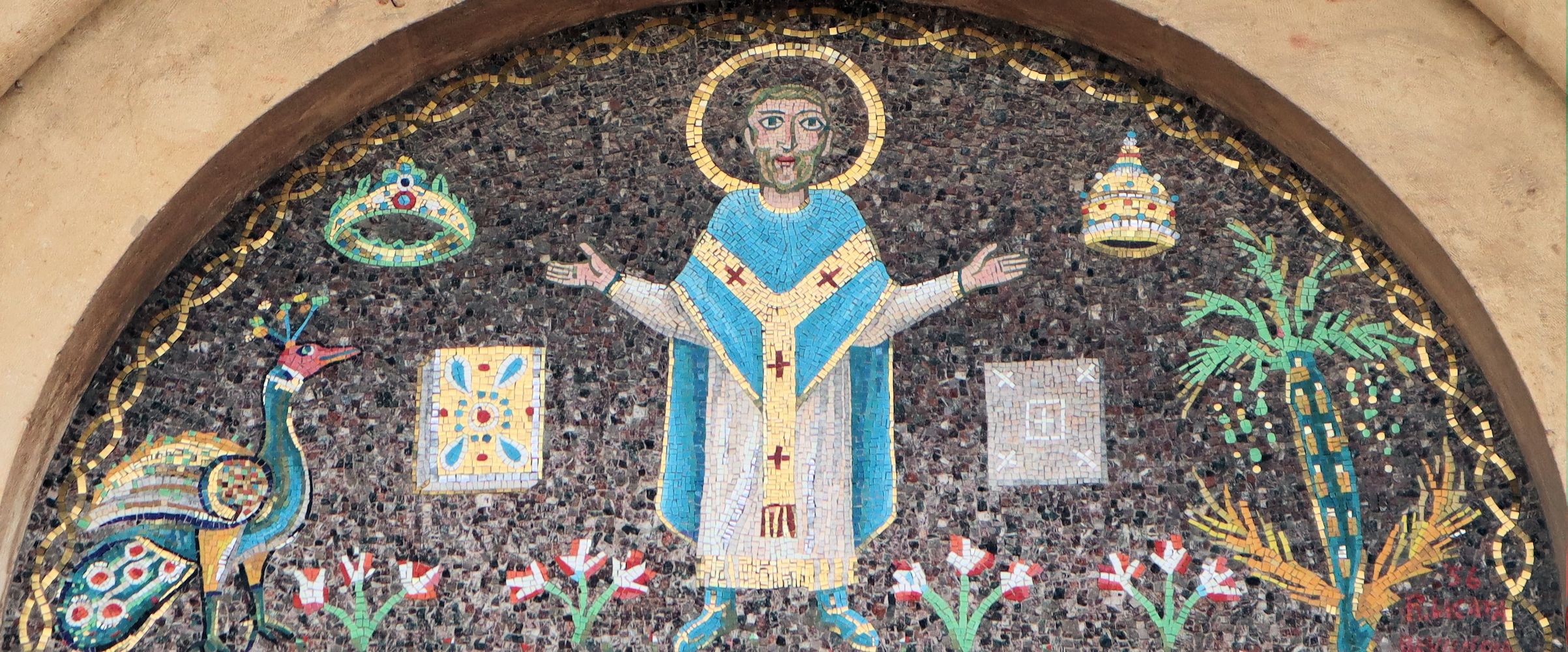 Mosaik an der Kirche San Felice Extra in Verona