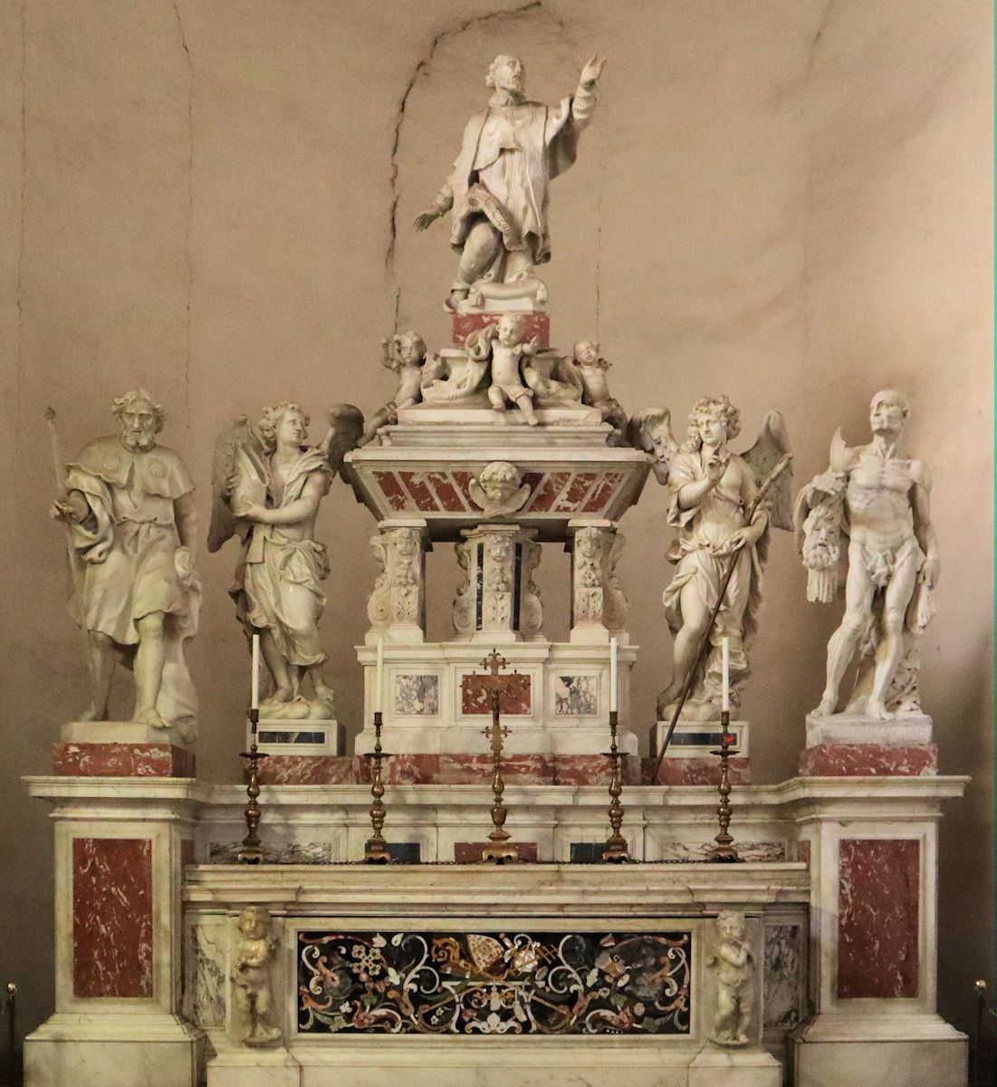 Maximus' Gebeine in der ihm geweihten Kapelle in der Basilika Santa Giustina in Padua