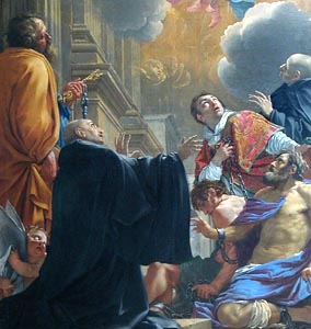 Gemälde in der nach Medericus bannten Kirche in Paris