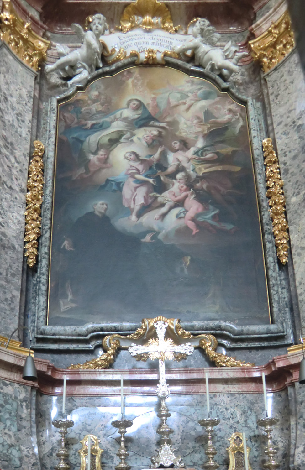 Diego und Carlo Carlone: Meinrad-Altar, um 1730, in der Klosterkirche Einsiedeln