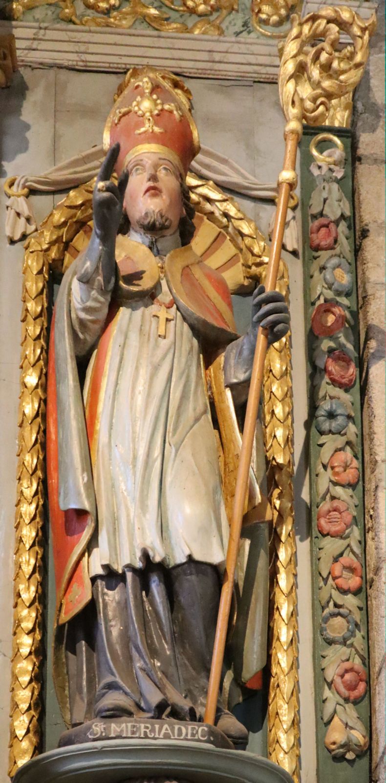 Statue im in Querrien bei La Prénessaye