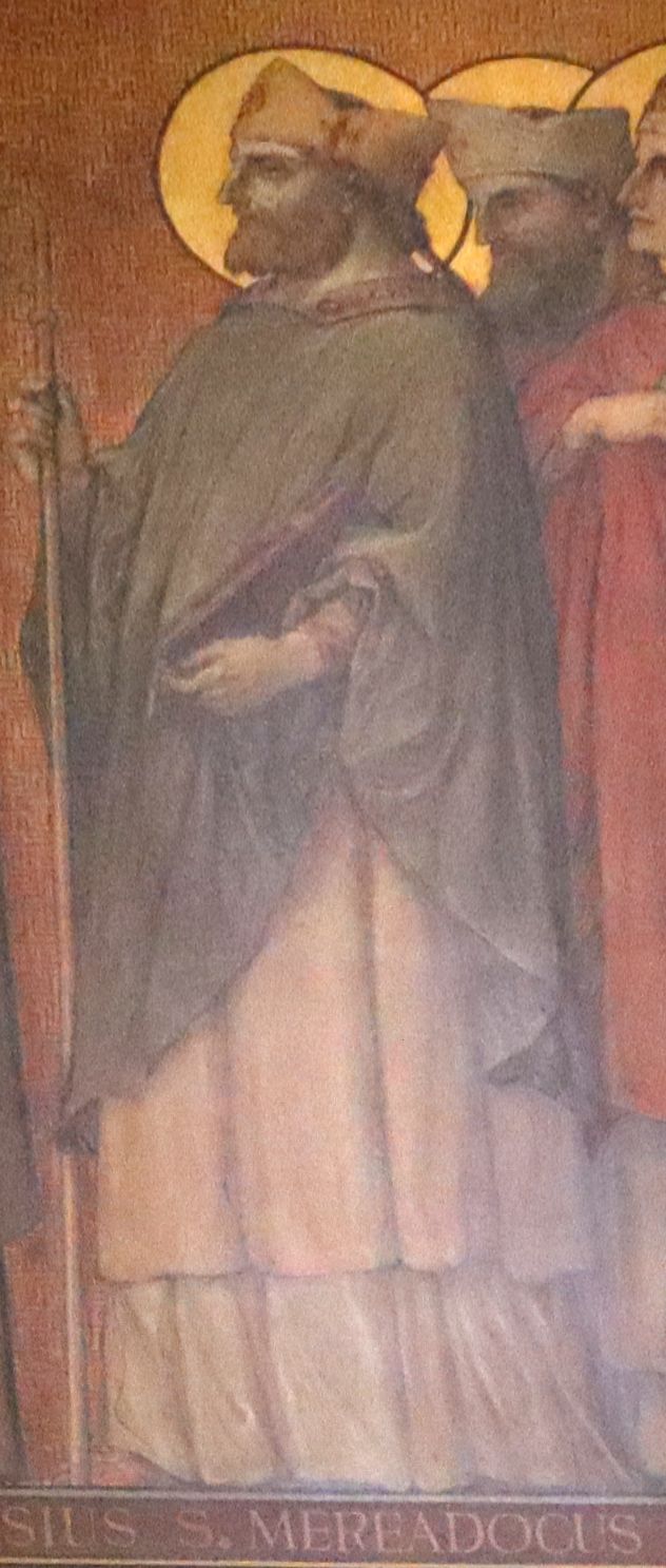 Alphonse Le Hénaff: Die Heiligen der Bretagne (Ausschnitt), Fresko, um 1874, in der Kathedrale in Dol-de-Bretagne