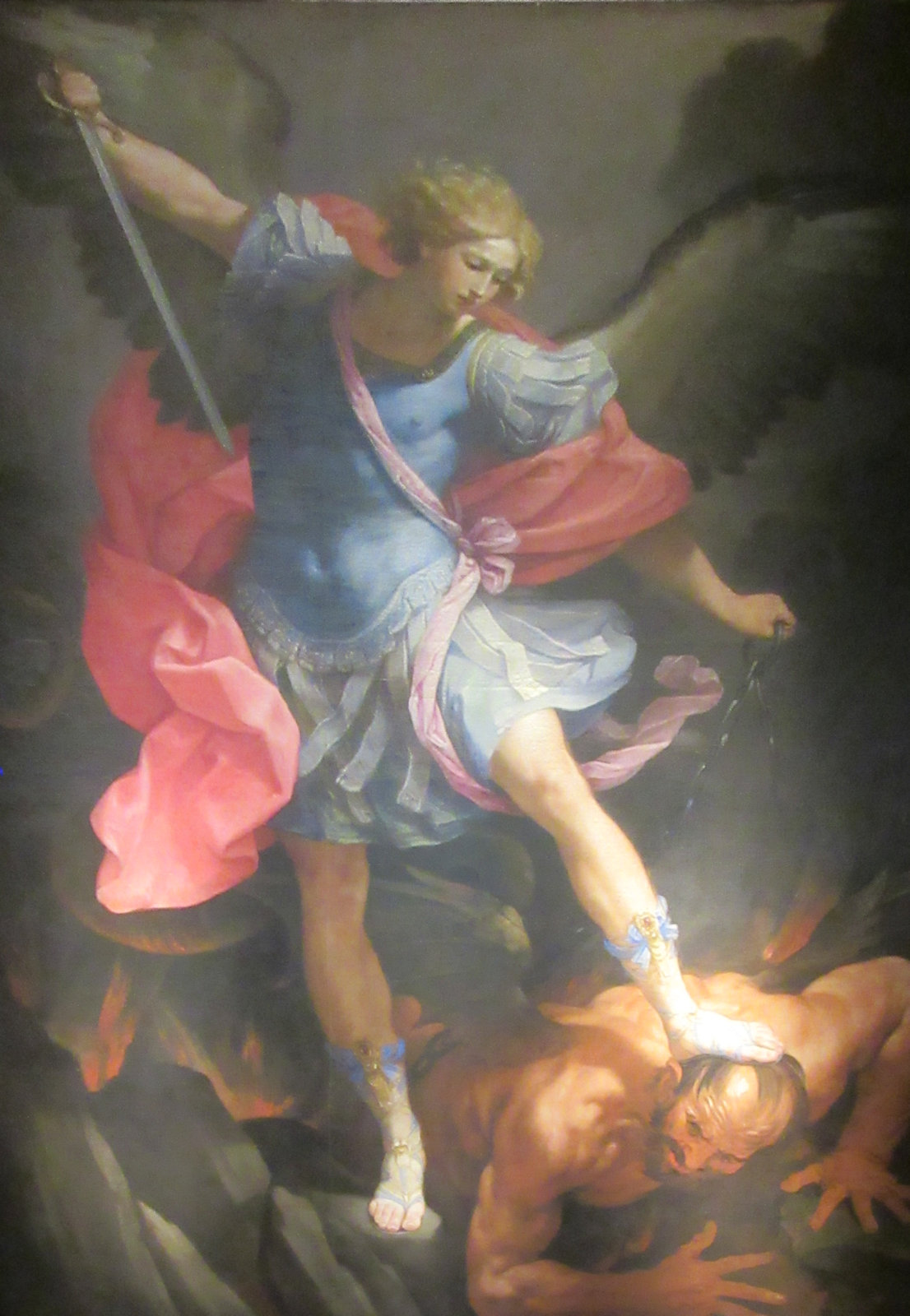 Guido Reni: Michael bekämpft den Satan, 1635, in der Kirche Santa Maria della Concezione in Rom