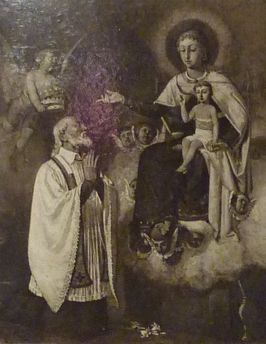 Andachtsbild: Maria erscheint Michael Le Nobletz