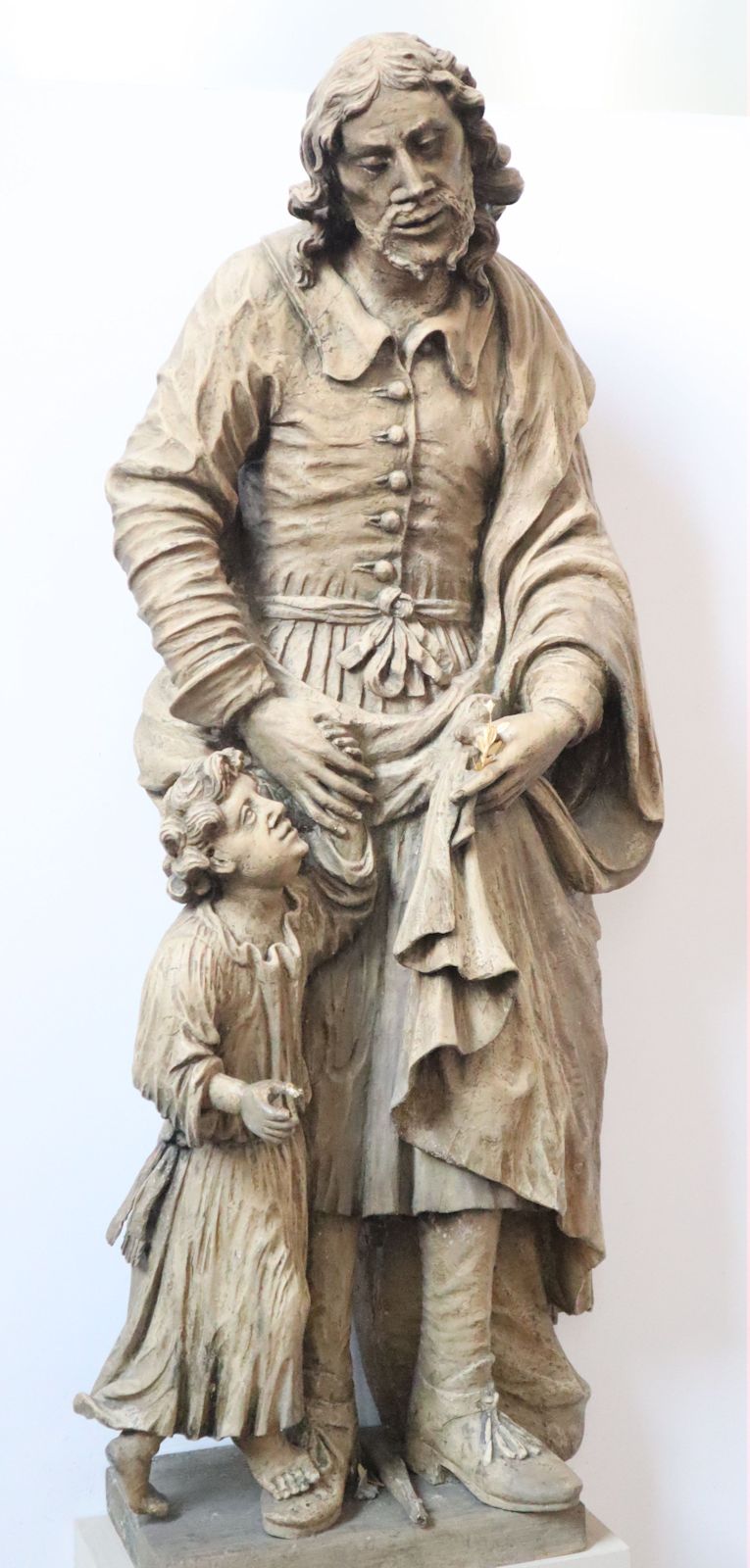 Statue: Modestus mit Veit, in der Propsteikirche St. Vitus in Meppen im Emsland